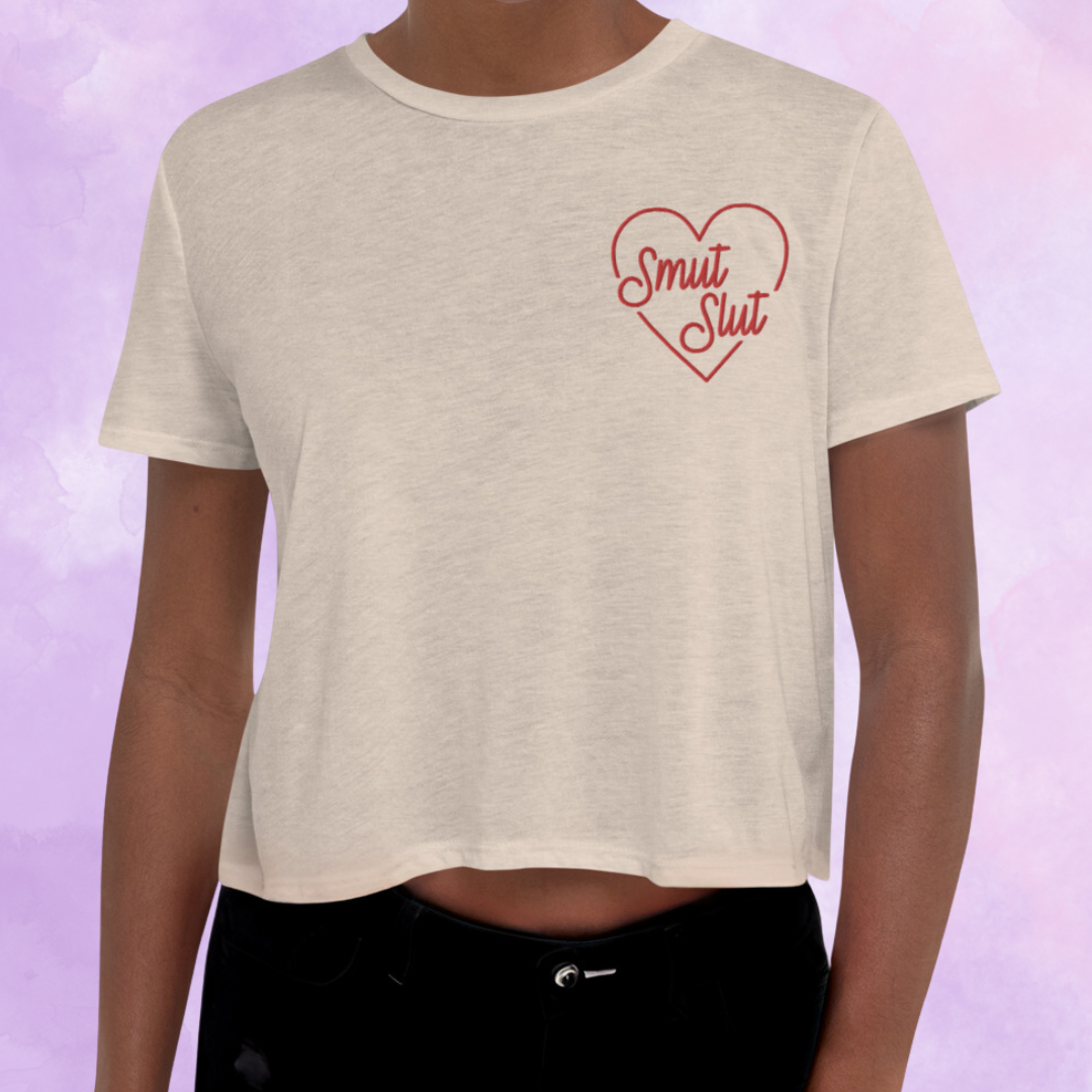 Smut Slut Embroidered Crop Tee