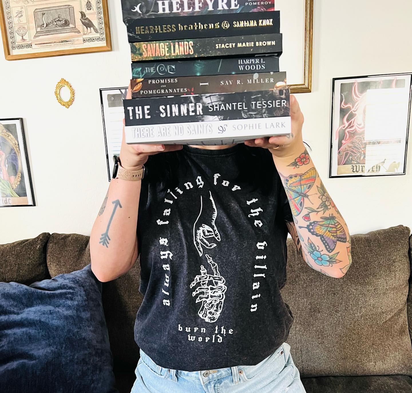 Always Falling for the Villain Denim Tee