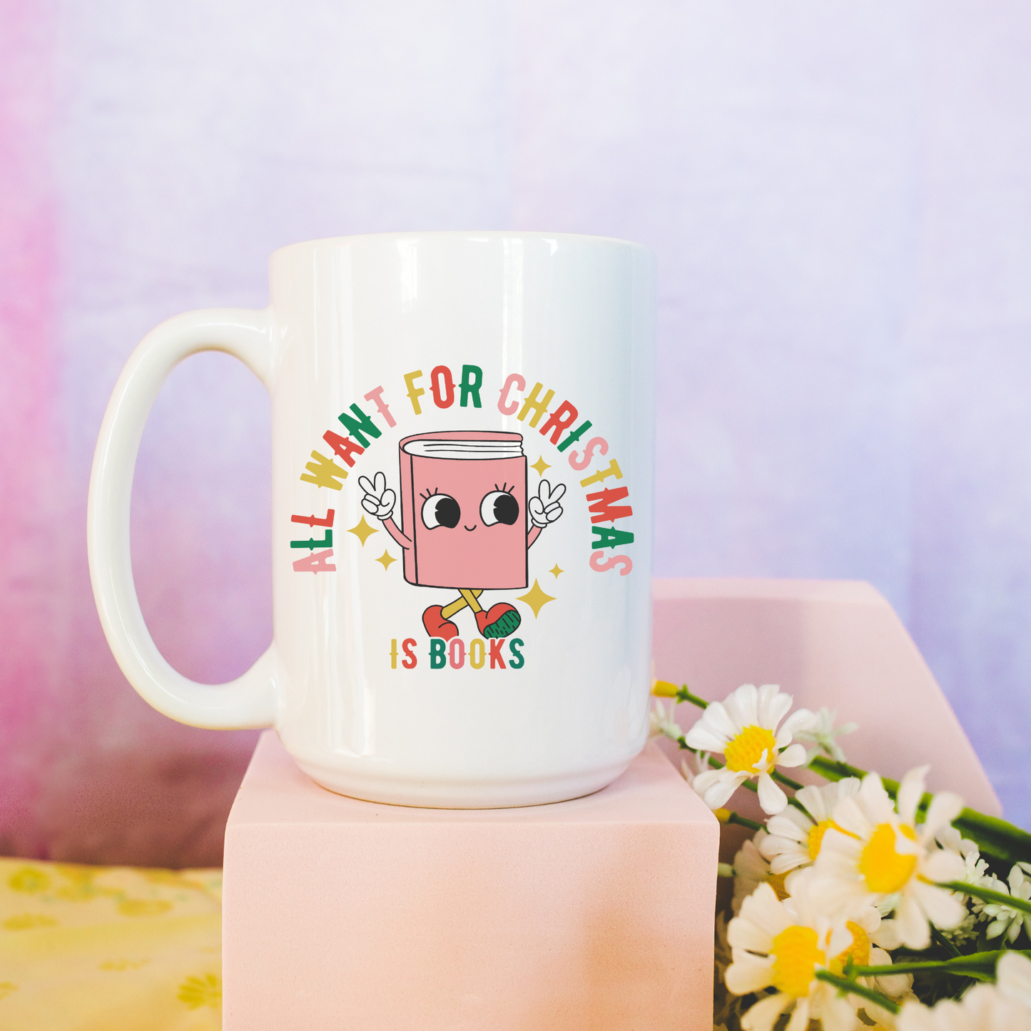 All I Want for Christmas is Books Retro Mug