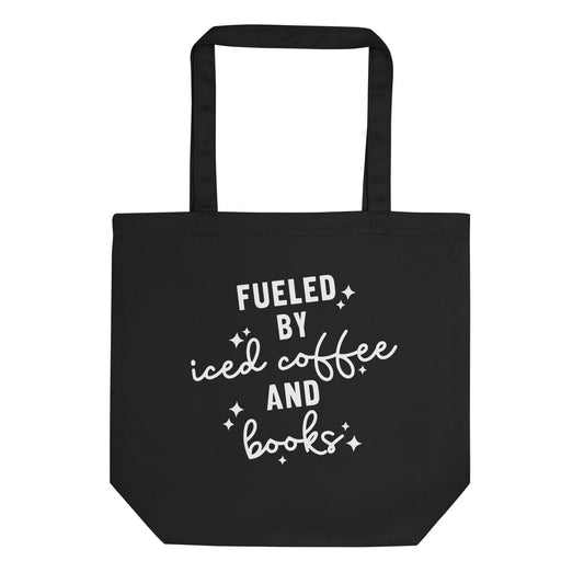 Fueled By Iced Coffee and Books Tote Bag