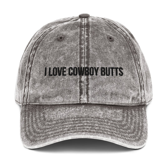 I Love Cowboy Butts Vintage Hat