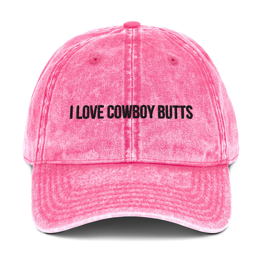 I Love Cowboy Butts Vintage Hat