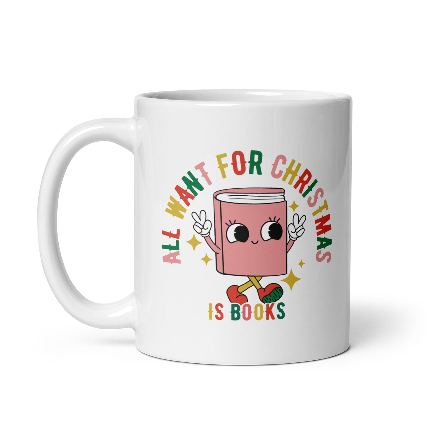 All I Want for Christmas is Books Retro Mug