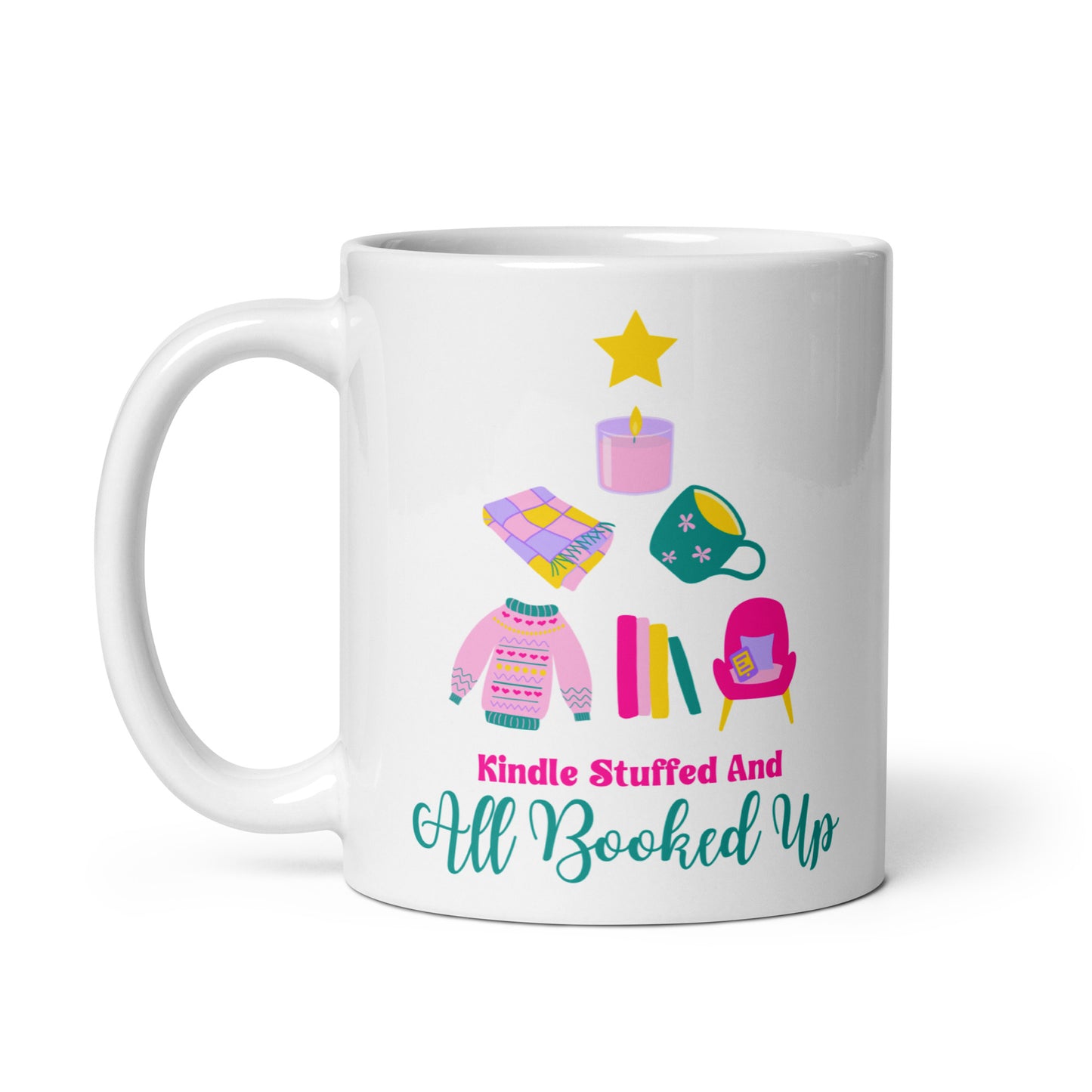 Kindle Stuffed and Booked for the Holidays Mug