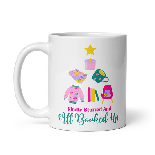 Kindle Stuffed and Booked for the Holidays Mug