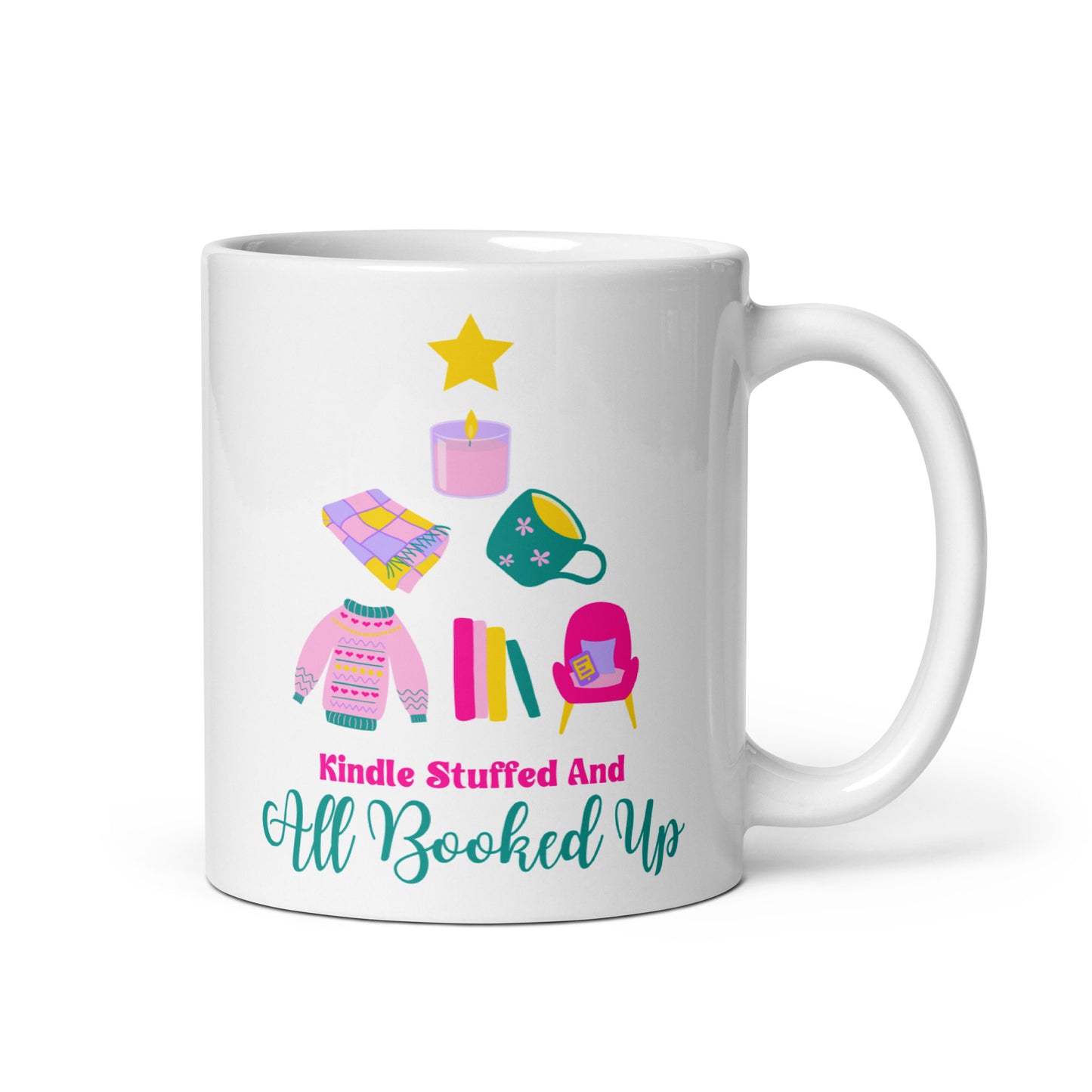 Kindle Stuffed and Booked for the Holidays Mug