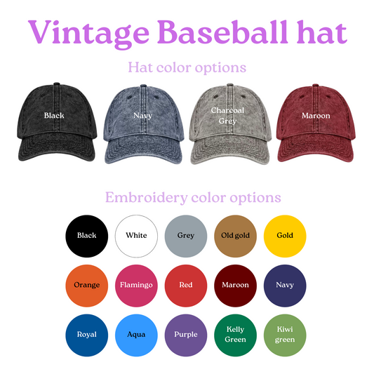 Choose Your Design- Bookish Vintage Baseball Hat