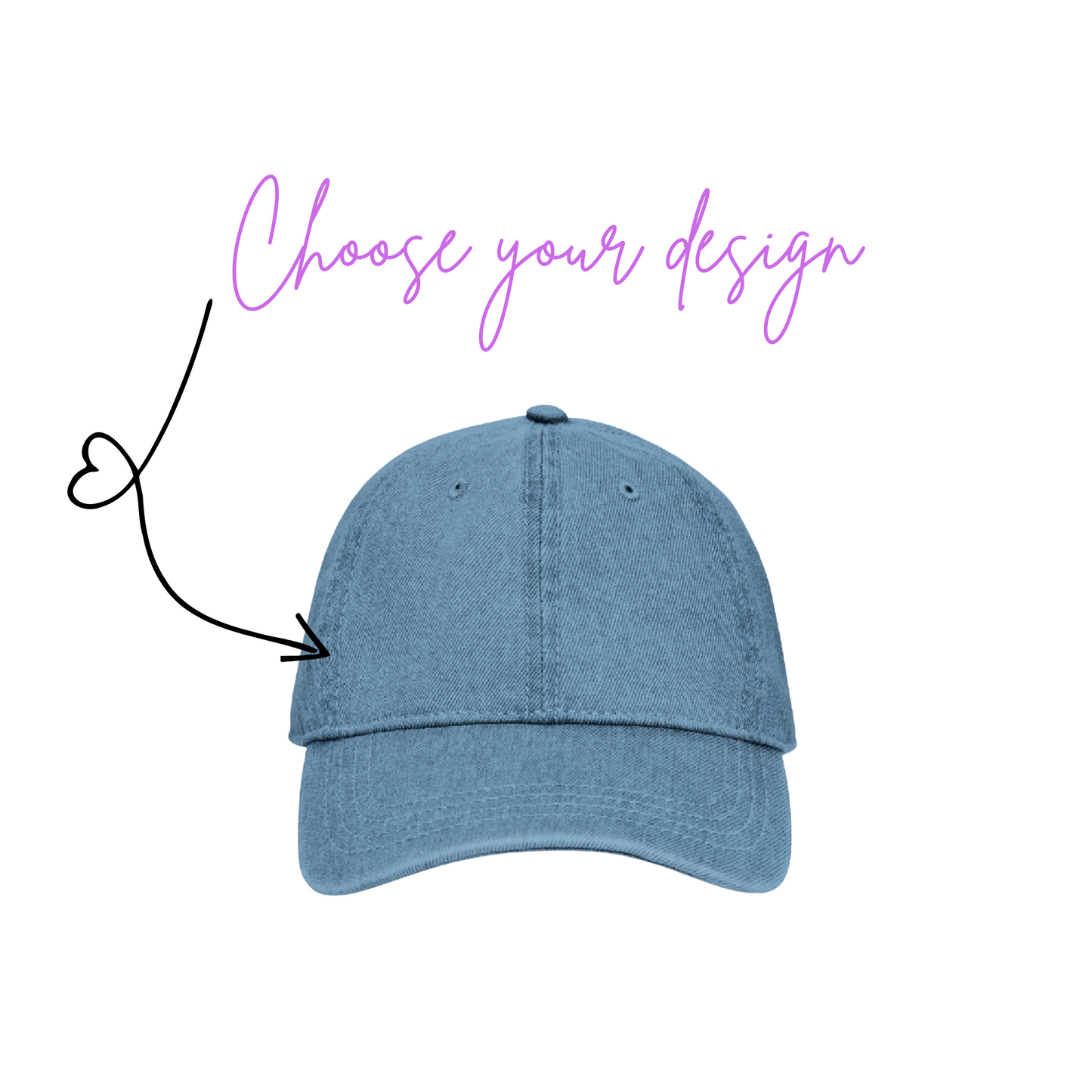 Choose Your Design- Bookish Denim Baseball Hat