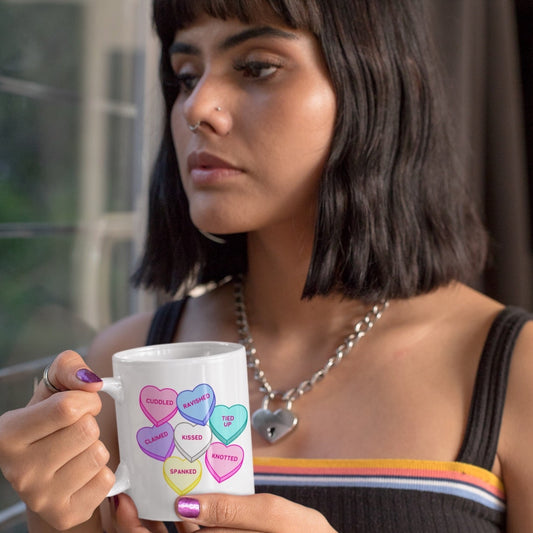 Candy Heart Smutty Romance Book Mug