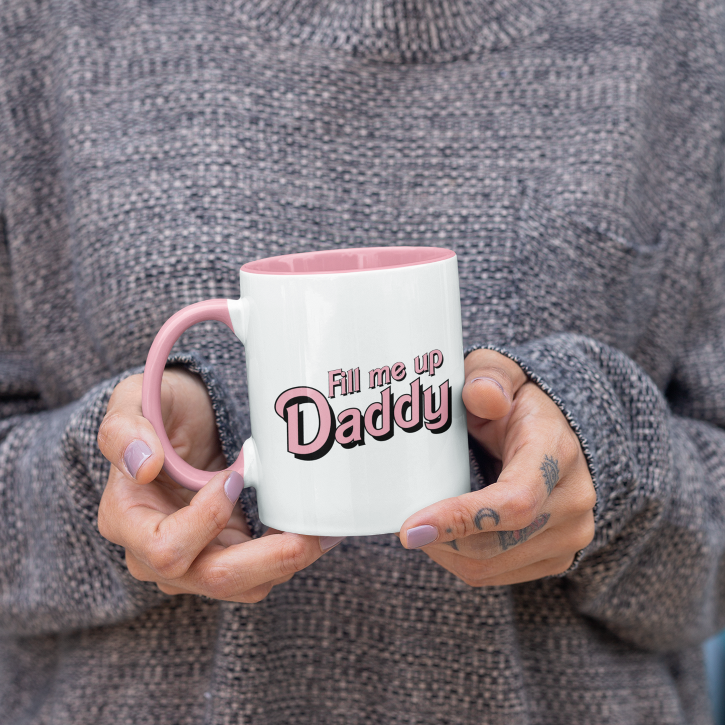 Fill me up daddy mug for a good girl who loves romance books