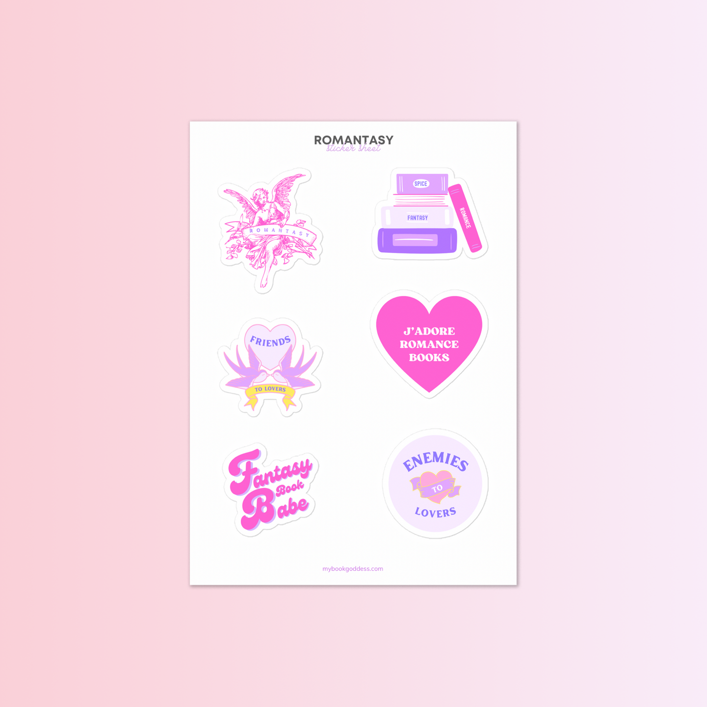 Romantasy Book Sticker Sheet