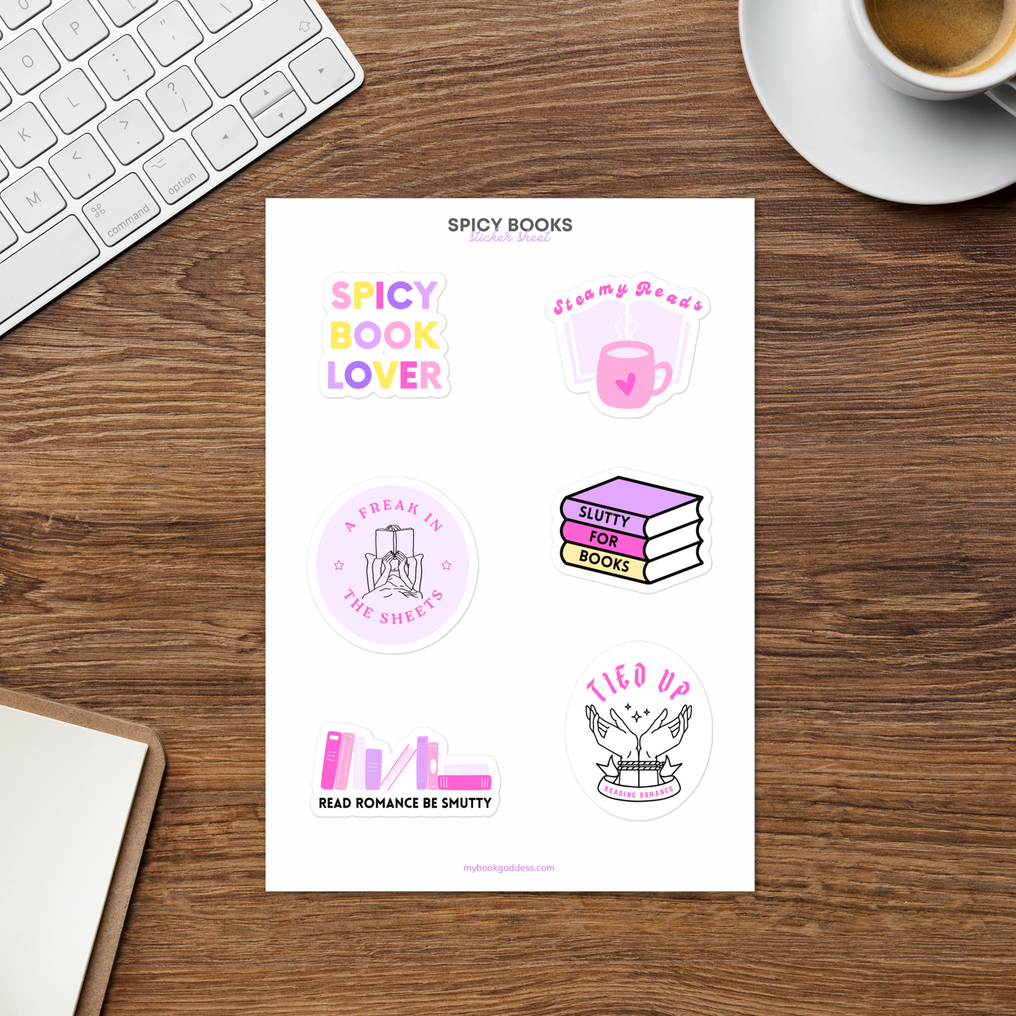 Spicy Books Sticker Sheet