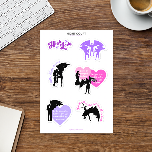 Night Court Couples and Bat Boys ACOTAR Sticker Sheet