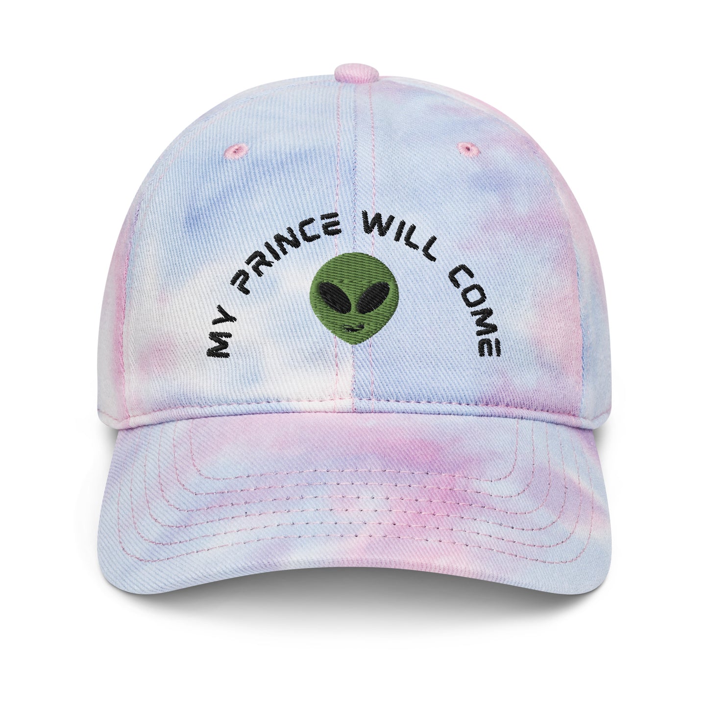 My Prince Will Come Alien Romance Embroidered Tie Dye Hat
