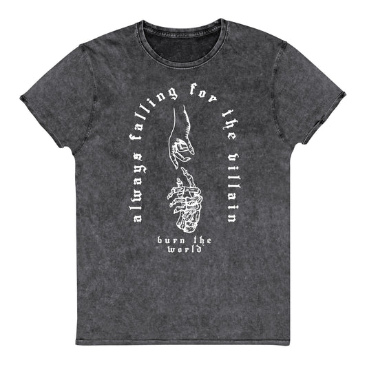 Always Falling for the Villain Denim Tee