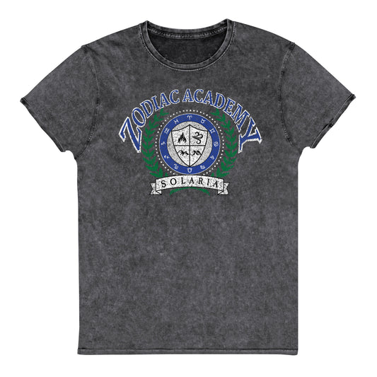 Zodiac Academy Emblem Denim Tee