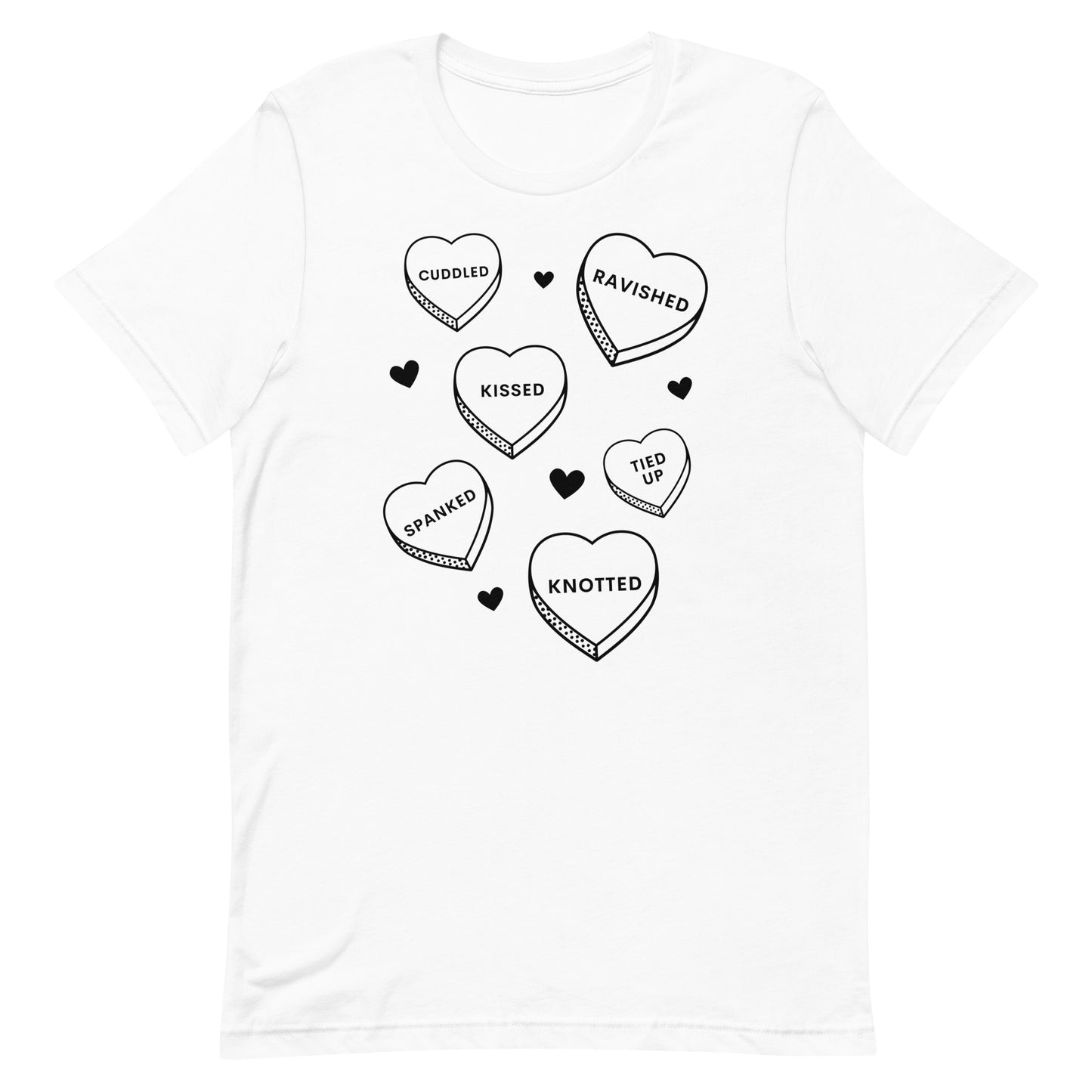 Smutty Candy Heart Valentines Day Tee Shirt