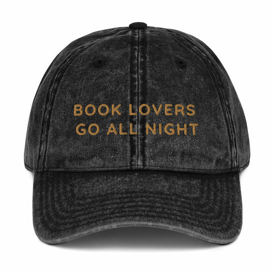 Book Lovers Go All Night Baseball Hat