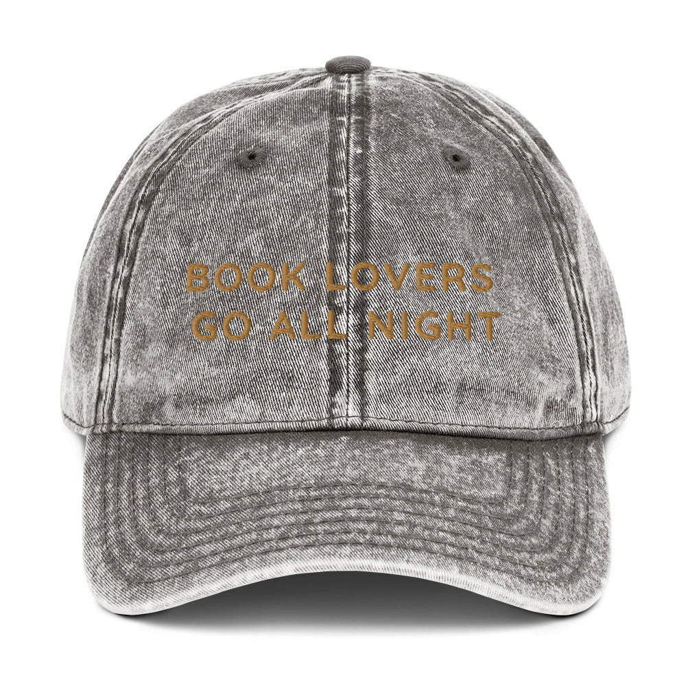 Book Lovers Go All Night Baseball Hat