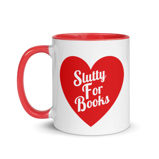 Slutty for book romance book lover mug