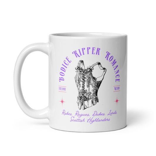 Bodice ripper historical romance mug