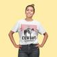 Cowboy Romance Book Tee with couple kissing