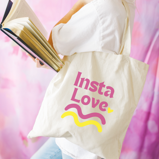 Insta love romance book trope tote bag