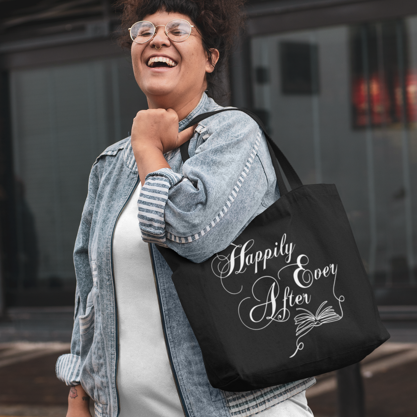 Happily Ever After HEA romance book trope tote bag