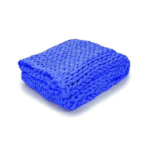 Chunky Weighted Knitted Throw Blanket