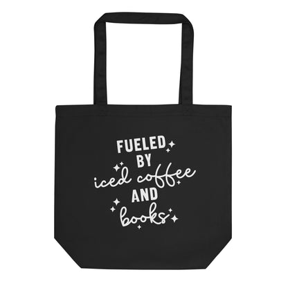 Fueled By Iced Coffee and Books Tote Bag