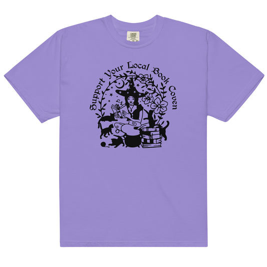 Support Your Local Book Coven Witch Heavyweight Tee