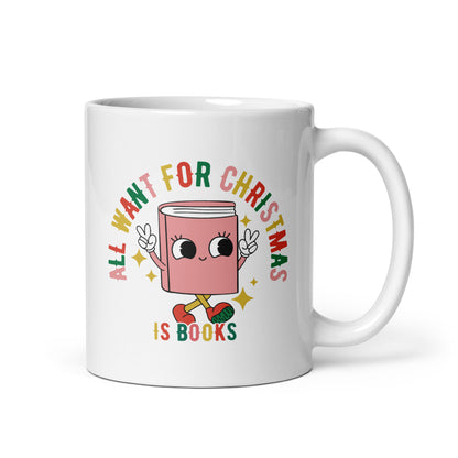 All I Want for Christmas is Books Retro Mug