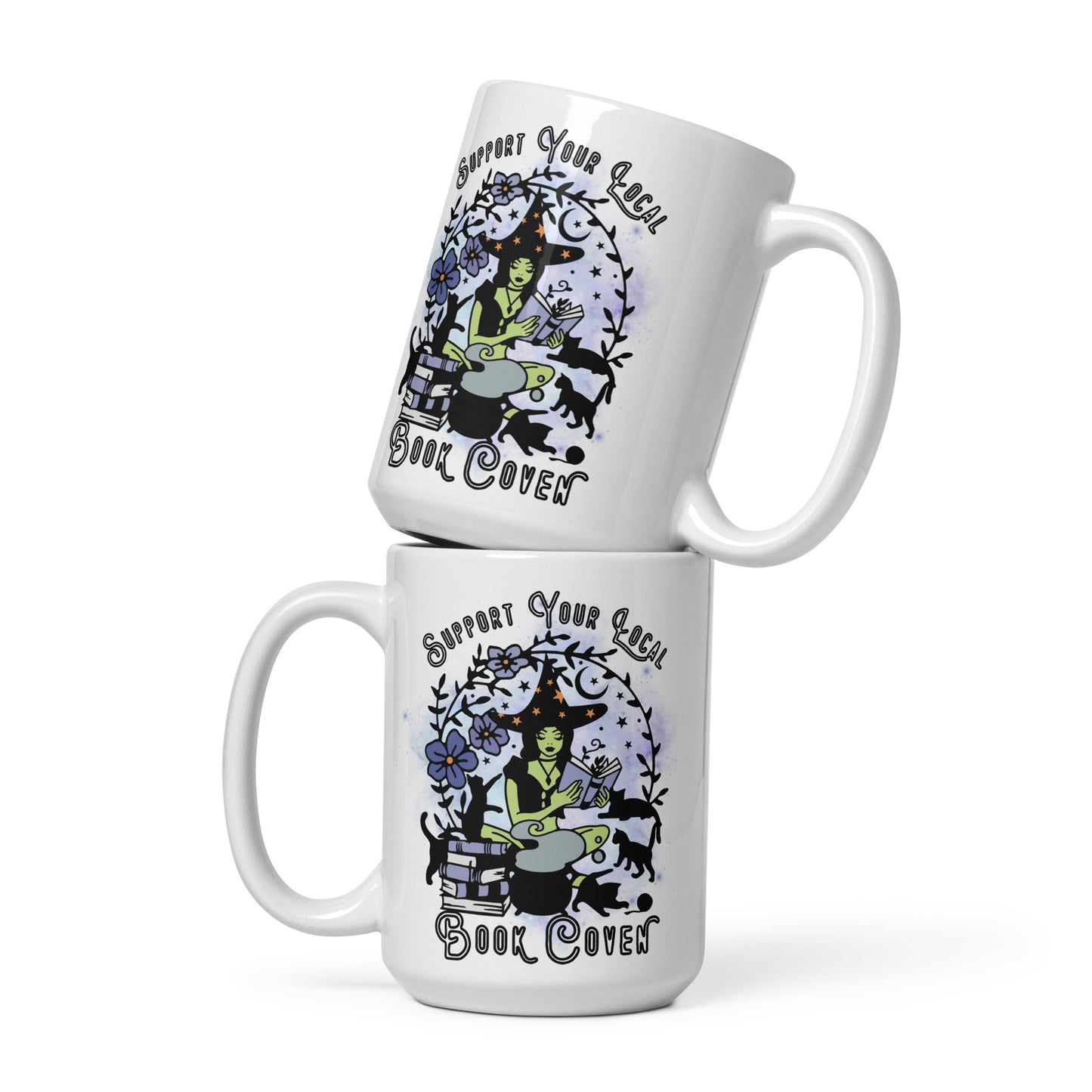 Support Your Local Book Coven Witch Mug