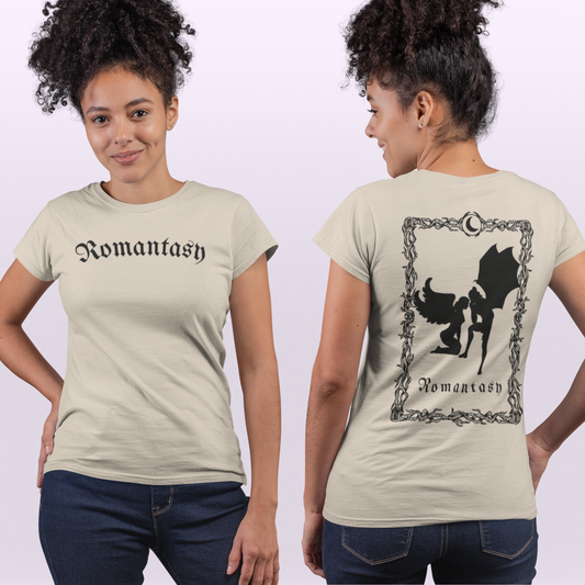 Front and Back Side- Romantasy Romance Fantasy Book Tee T-shirt