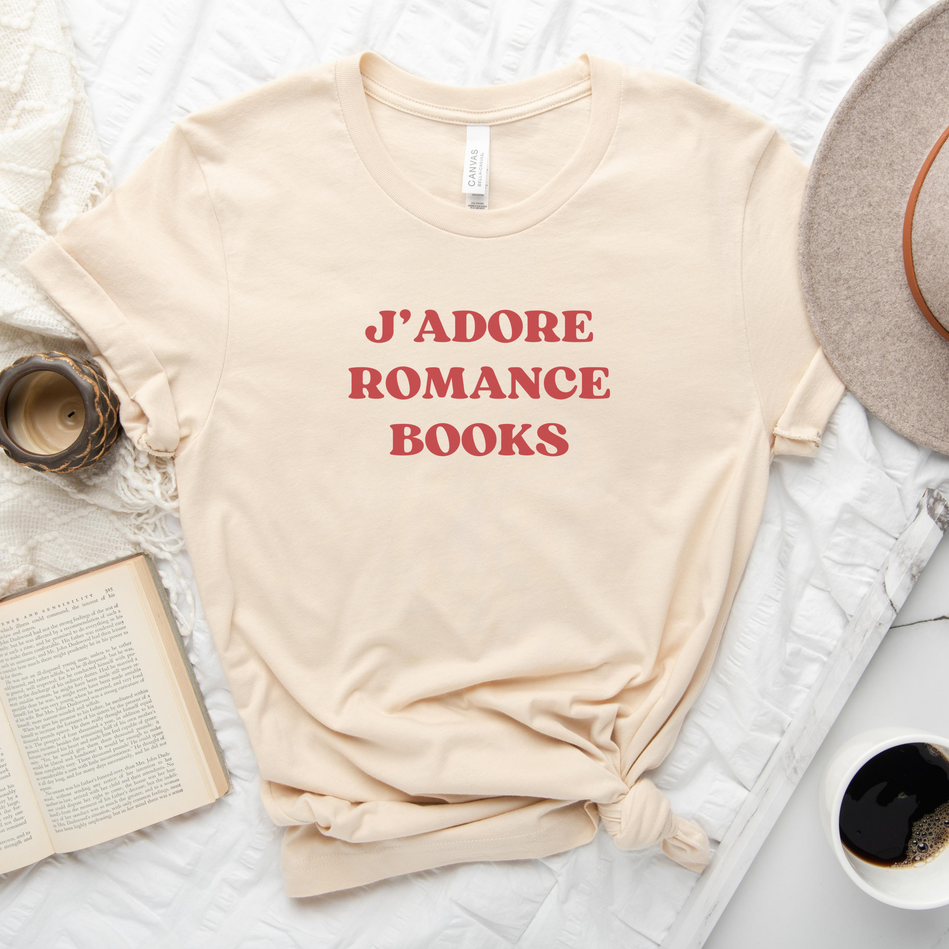 J’adore Love Romance Books Tee Shirt