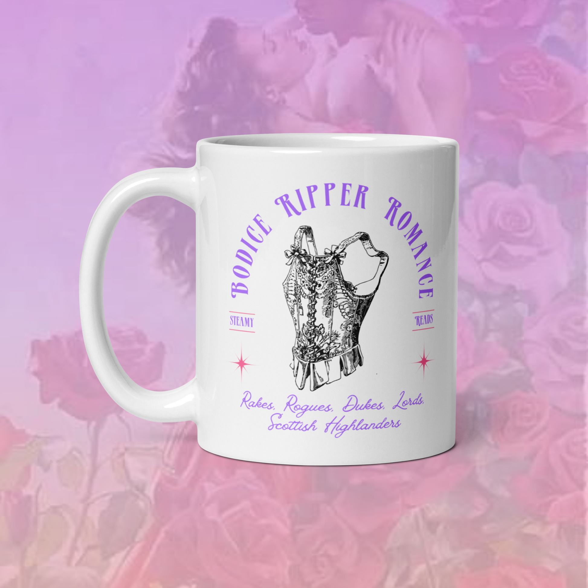 Bodice ripper historical romance mug