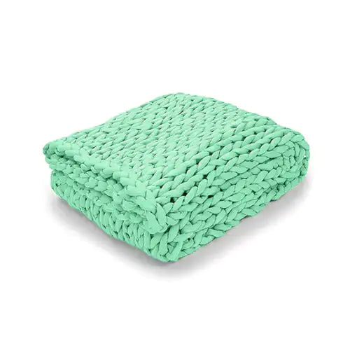 Chunky Weighted Knitted Throw Blanket