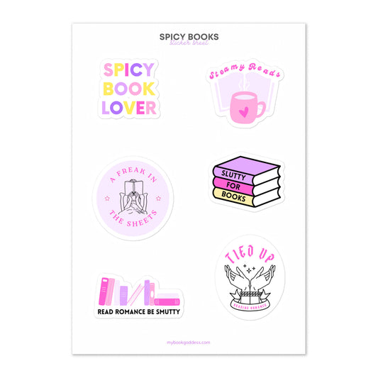 Spicy Books Sticker Sheet