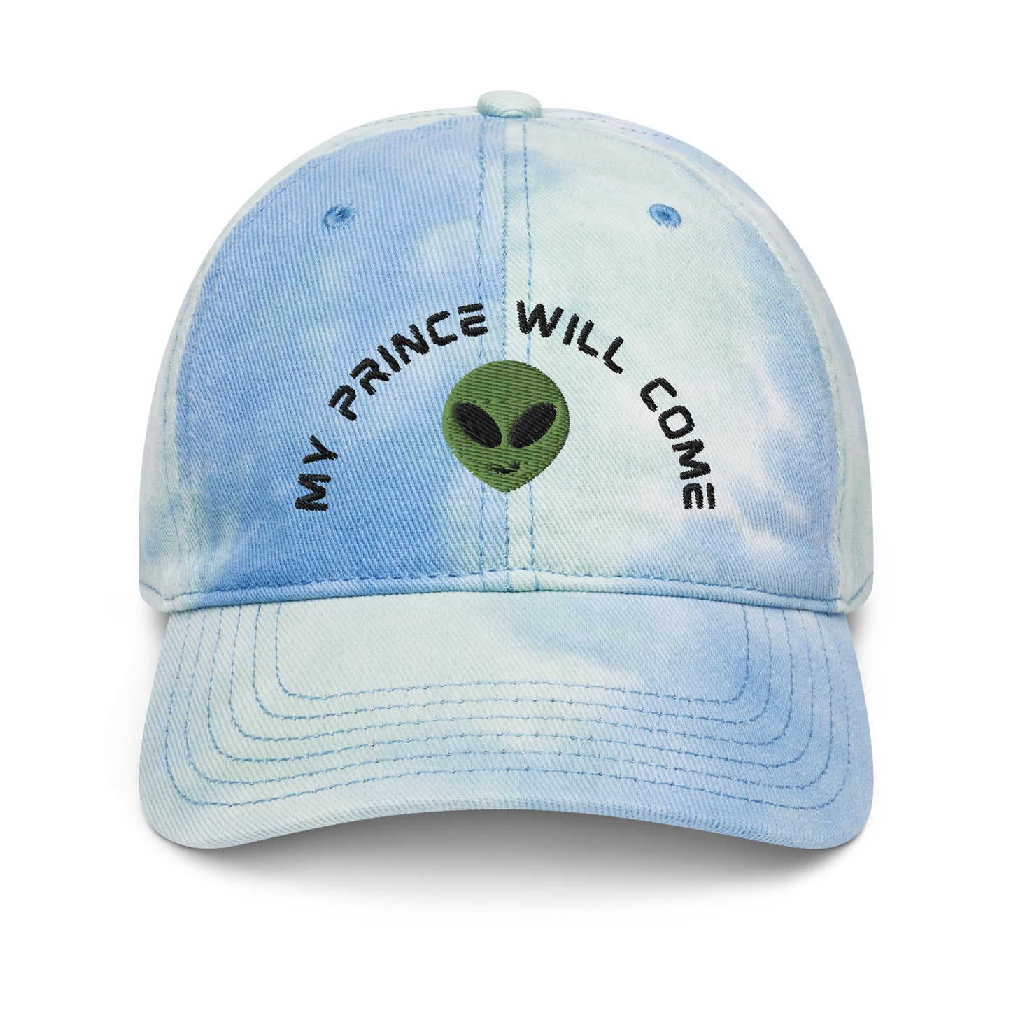 My Prince Will Come Alien Romance Embroidered Tie Dye Hat