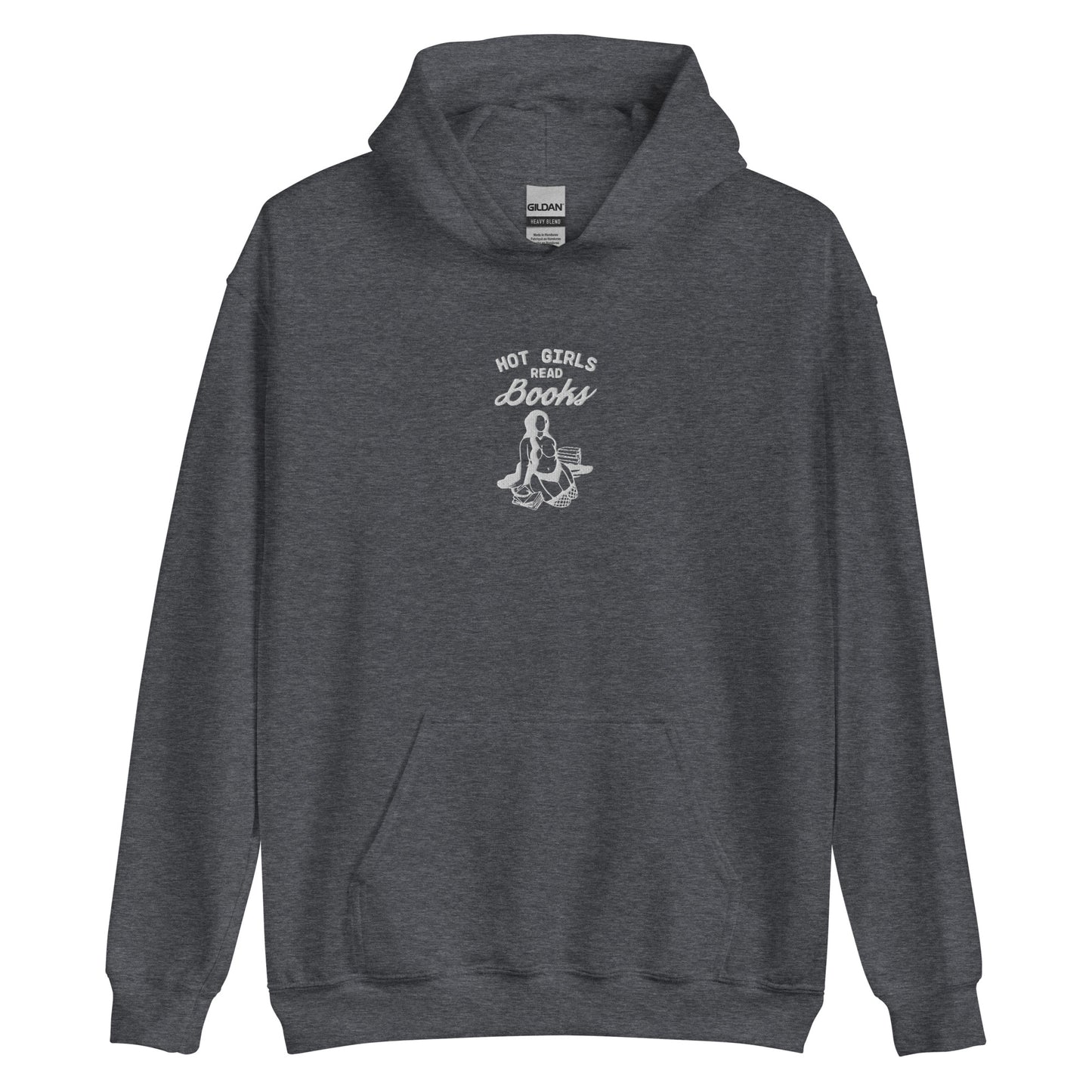 Hot Girls Read Books Embroidered Hoodie