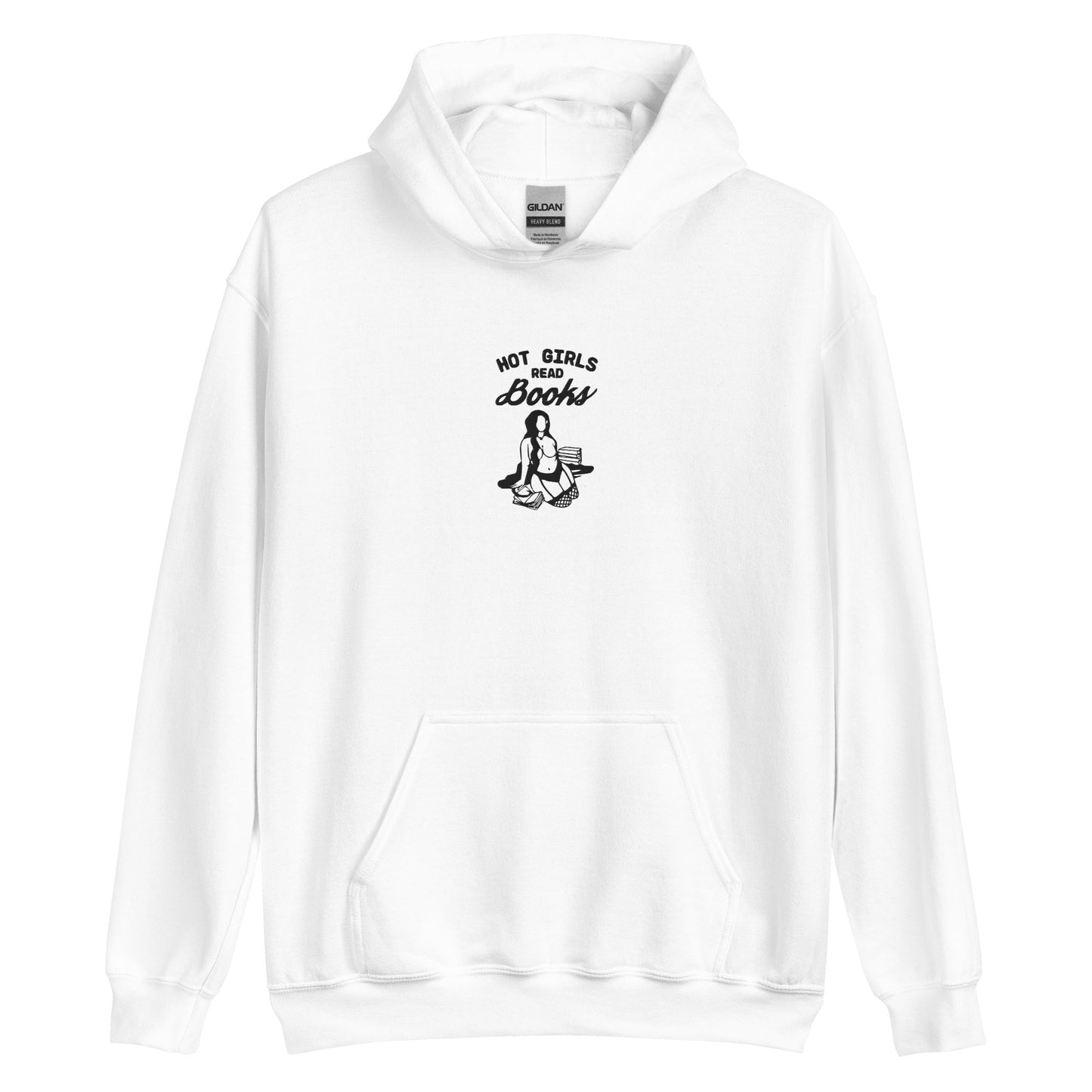 Hot Girls Read Books Embroidered Hoodie