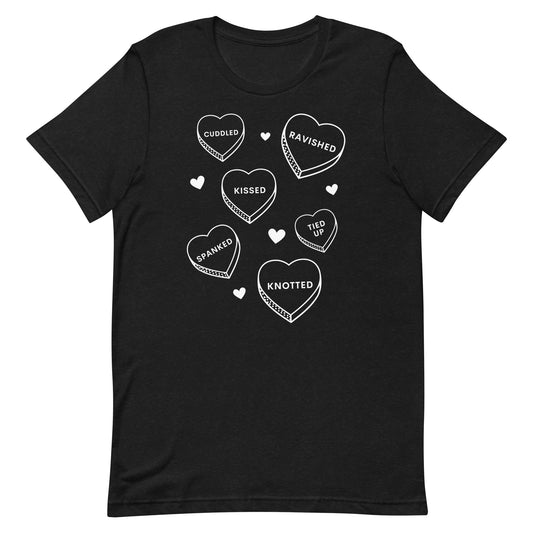 Smutty Candy Heart Valentines Day Tee Shirt