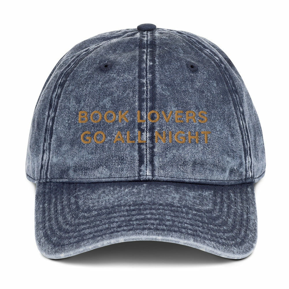 Book Lovers Go All Night Baseball Hat